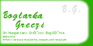 boglarka greczi business card